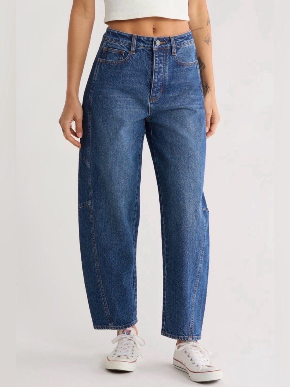 Habitual Women's Brant High Waist Crop Barrel Jeans Size 2/26